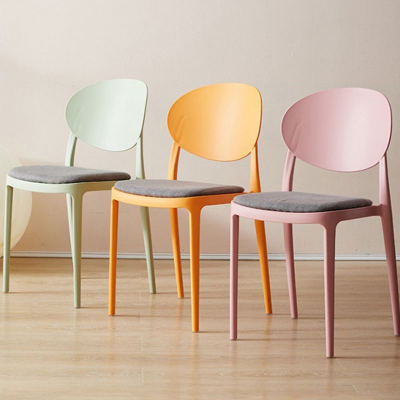 Scandinavian Restaurant Open Back Side Chair Plastic Matte Finish Dining Chair Clearhalo ' kitchen&dining_furn' 'Dining Chairs' 'Dining Tables & Seating' 'dining_chair' 'furn' 'furn_dining_chair' 'Furniture' 'furniture_dining_chair' 'Kitchen & Dining Furniture' 'kitchen' 1200x1200_17d6971e-7c6b-42df-9c08-e4c448790ef5