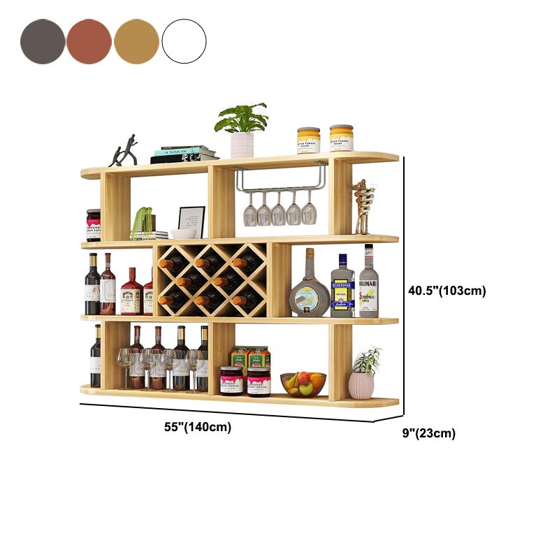 Wood Wall Mounted Modern Wine Rack Wine Stemware Holder for Home Clearhalo 'furn' 'furn_wine_racks' 'Furniture' 'Kitchen & Dining Furniture' 'Wine Racks' 'wine_racks' 1200x1200_17d743b2-3906-4cc6-bf27-788793714a93