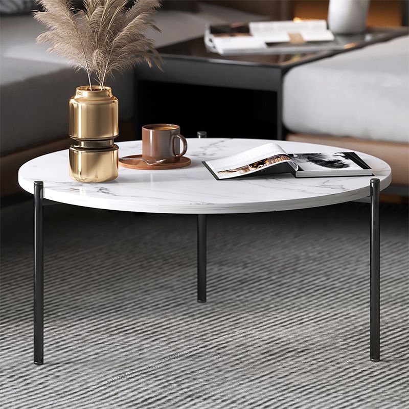 Round Coffee Table Contemporary 3 Legs Cocktail Table for Home Clearhalo 'Coffee & Accent Tables' 'Coffee Tables' 'coffee_tables' 'furn' 'furn_coffee_tables' 'Furniture' 'furniture_coffee_tables' 'Living Room Furniture' 1200x1200_17d8e821-c5be-4a32-8597-fe77a9259f0e