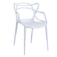 Open Back Dining Arm Chair Modern Indoor-Outdoor Plastic Chair