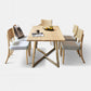 Modern Furniture Set 1/4/7 Pieces Rectangle Table Set with Solid Wood Dining Chairs