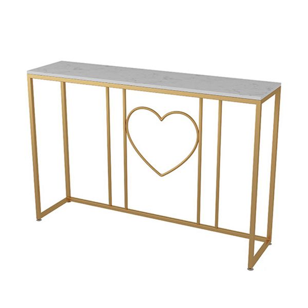 31.5-inch Tall Marble Console Table Modern 1-shelf Accent Table for Hall