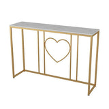 31.5-inch Tall Marble Console Table Modern 1-shelf Accent Table for Hall