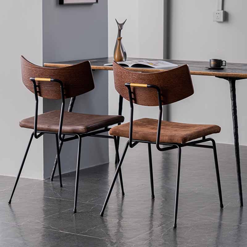 Contemporary Style Dining Chairs Armless Kitchen Side Chair with Metal Legs Clearhalo ' kitchen&dining_furn' 'Dining Chairs' 'Dining Tables & Seating' 'dining_chair' 'furn' 'furn_dining_chair' 'Furniture' 'furniture_dining_chair' 'Kitchen & Dining Furniture' 'kitchen' 1200x1200_17dd5383-a56f-42fe-b637-b99e94e01d01