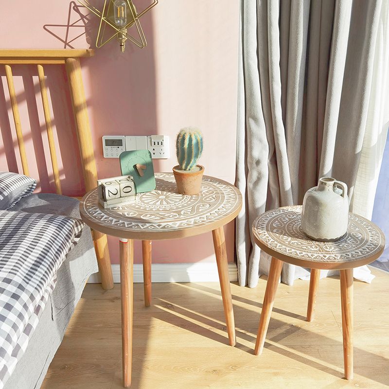 Metal / Wood 3 Legs End Table Natural/ Black Round Wood Side End Table Clearhalo 'Coffee & Accent Tables' 'End & Side Tables' 'end_side_table' 'end_side_tables' 'furn' 'furn_end_side_tables' 'Furniture' 'furniture_end_side_table' 'Living Room Furniture' 1200x1200_17de7972-bb96-4bd1-b3c4-a8deb528eab7