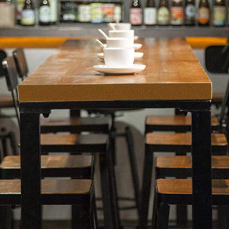 Coffee Shop Bar Height Counter Height Table Industrial Solid Wood Rectangle Pub Table Clearhalo 'Bar Furniture' 'Bar Tables' 'bar_tables' 'furn' 'furn_bar_tables' 'Furniture' 'Kitchen & Dining Furniture' 1200x1200_17dfb269-9c7e-49e2-9237-2ebf55d46784