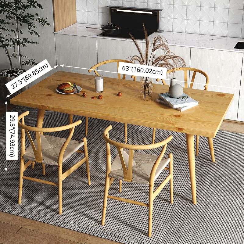 Contemporary Solid Wood Standard Dining Set Rectangle Kitchen Dining Set with 4 Legs Base Clearhalo 'Dining Room Sets' 'Dining Tables & Seating' 'dining_room_set' 'furn' 'furn_dining_room_set' 'Furniture' 'furniture_dining_room_set' 'Kitchen & Dining Furniture' 'kitchen&dining_furn' 'kitchen' 1200x1200_17e00d29-706c-426f-8453-bee8aab22dd6