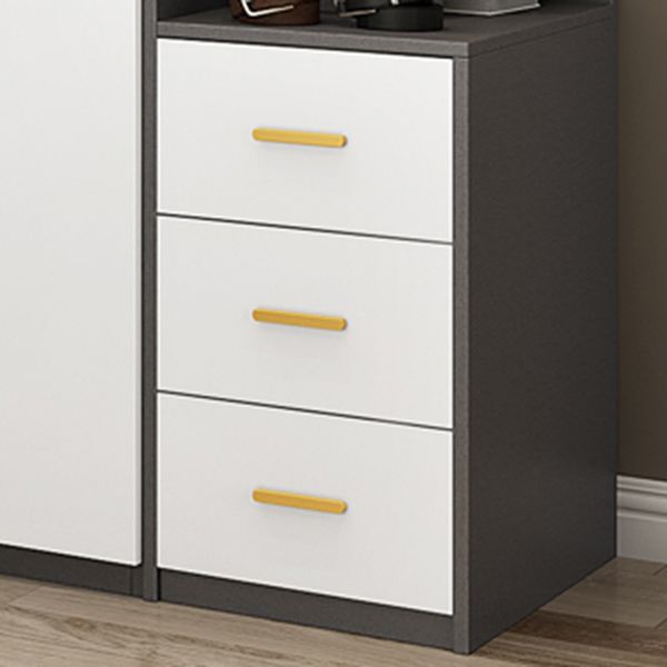 Color blanco Armario de madera Armario de armario de puerta cerrada para casa para casa