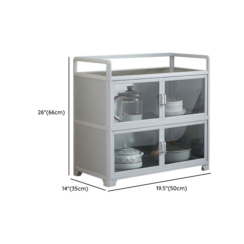 Hedendaagse metalen sideboard glazen buffettafel voor woonkamer