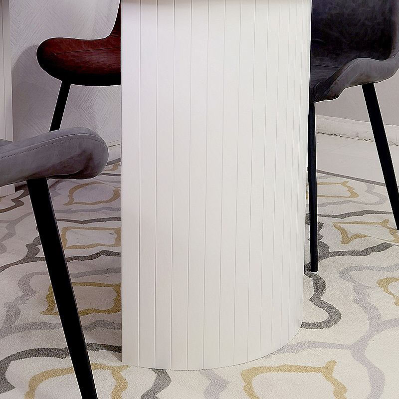 Contemporary Sintered Stone Irregular Shape Dining Table Standard White Dining Table for Kitchen Clearhalo ' dining_table' 'Dining Tables & Seating' 'Dining Tables' 'furn' 'furn_dining_table' 'Furniture' 'furniture_dining_table' 'Kitchen & Dining Furniture' 'kitchen&dining_furn' 'kitchen' 'kitchen_dining_table' 1200x1200_17e2cd76-e560-4bf7-b01a-3f555010fd14