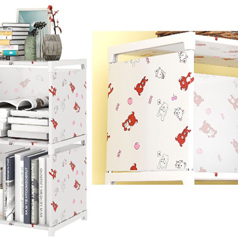 Moderne Stoffe Bücherregal, geometrisches Bücherregal für Wohnzimmer