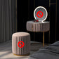 2 Pieces Make-up Vanity Stool Set Luxurious Table with Stone Top