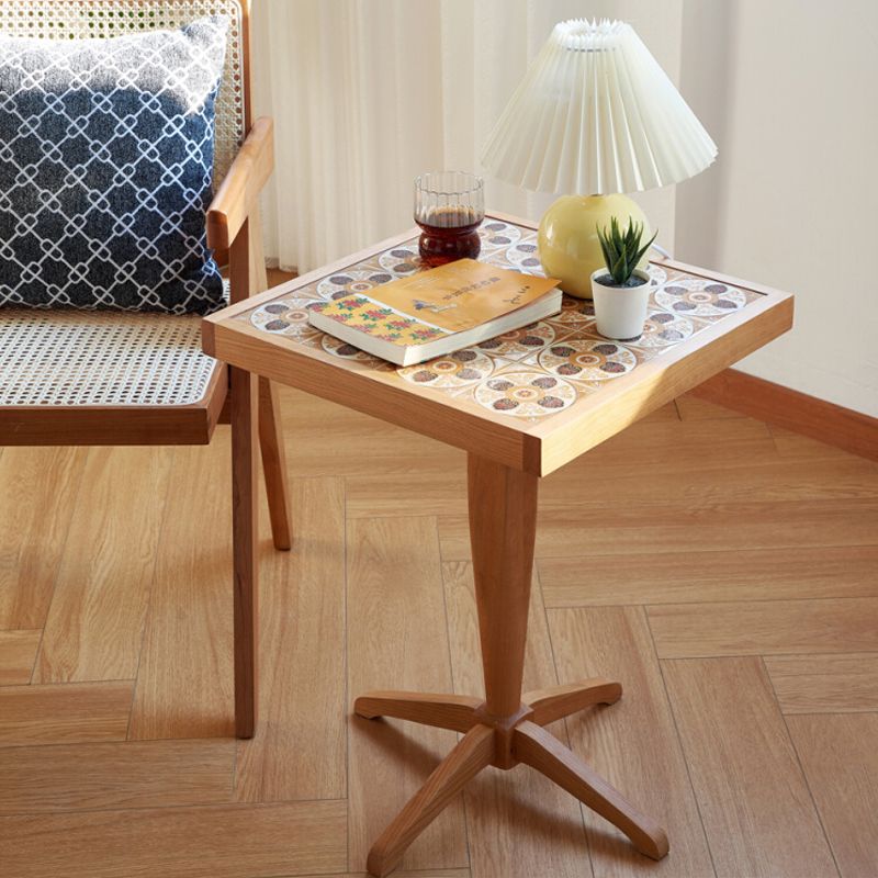 Modern Solid Wood End Table Pedestal Corner Table for Living Room Clearhalo 'Coffee & Accent Tables' 'End & Side Tables' 'end_side_tables' 'furn' 'furn_end_side_tables' 'Furniture' 'Living Room Furniture' 1200x1200_17e61e88-e890-4dd8-9e23-3390f8ee710b