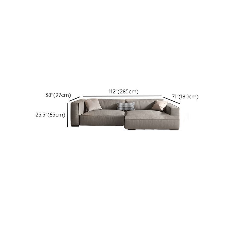 Genuine Leather Sofa Tuxedo Arm Contemporary Living Room Seating