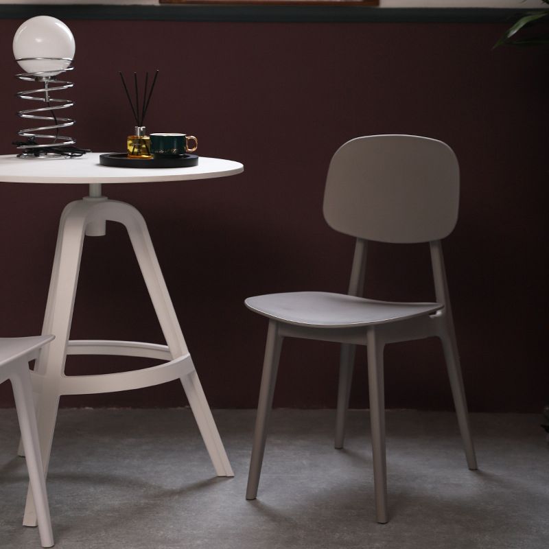 Modern Indoor-Outdoor Dining Chair Open Back Plastic Side Chair Clearhalo ' kitchen&dining_furn' 'Dining Chairs' 'Dining Tables & Seating' 'dining_chair' 'Furniture' 'furniture_dining_chair' 'Kitchen & Dining Furniture' 'kitchen' 1200x1200_17e64c4e-f020-4d6c-bb9b-611017474a20