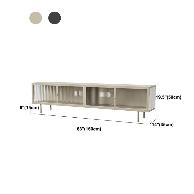 Industrial Glass and Metal TV Media Stand 4 Doors TV Stand Console Clearhalo 'furn' 'furn_tv_stands_entertainment_centers' 'Furniture' 'Living Room Furniture' 'TV Stands & Entertainment Centers' 'TV Stands & Media Storage Furniture' 'tv_stands_entertainment_centers' 1200x1200_17e65ca2-aaf4-4c32-a38d-bdc6c8291bcc