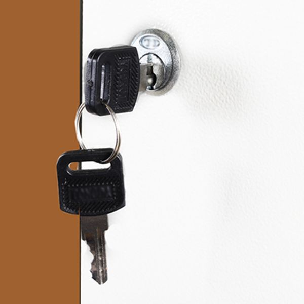 Armario de armario blanco y marrón Armario de acero moderno