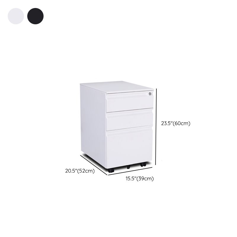 Archivo de archivos de acero contemporáneo Pedestal Pedestal Archiving con bloqueo y almacenamiento