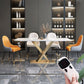 Traditional Luxury Pedestal Rectangle Dining Table Stone Table for Dining Room Clearhalo ' dining_table' 'Dining Tables & Seating' 'Dining Tables' 'furn' 'furn_dining_table' 'Furniture' 'furniture_dining_table' 'Kitchen & Dining Furniture' 'kitchen&dining_furn' 'kitchen' 'kitchen_dining_table' 1200x1200_17ea7b7f-144d-46ef-b06d-da1ba57c2fc7