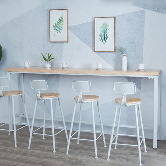 モダンバーの高さテーブルソリッドウッドトップビストロバーテーブルと架台ベース