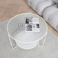 Contemporary Glass Top Coffee Table Round Metal Frame Cocktail Table Clearhalo 'Coffee & Accent Tables' 'Coffee Tables' 'coffee_tables' 'furn' 'furn_coffee_tables' 'Furniture' 'Living Room Furniture' 1200x1200_17eb5723-1b52-4e5c-bd1c-325f9874900b