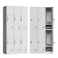Contemporary Style Steel Wardrobe White Colour Wardrobe Closet with Locks