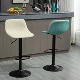 Industrial Metal Barstool Faux Leather Counter Stool for Home