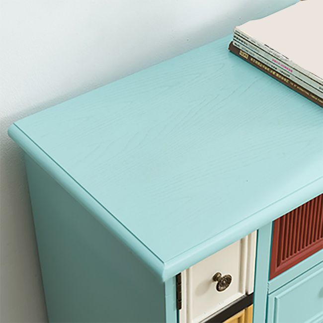 Houten ladekast met 9 laden, horizontaal, traditioneel dressoir zonder spiegel