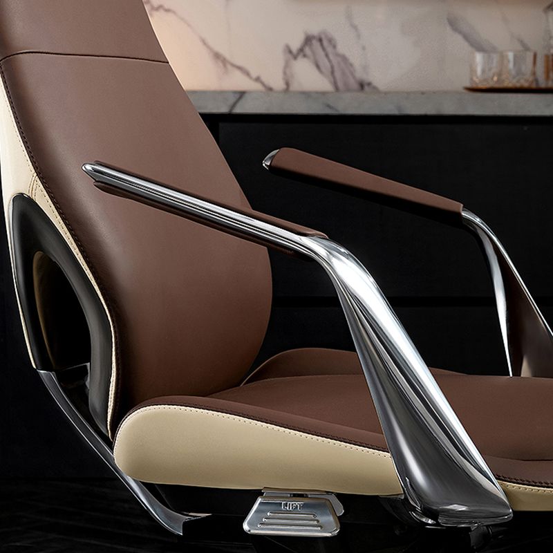 Moderner Bürostuhl Leder Neigungsmechanismus ohne belastende ergonomische Stuhl mit Rädern