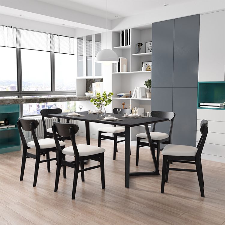 Industrial Rectangle Dining Table Ash Solid Wood Table with Double Pedestal Base Clearhalo ' dining_table' 'Dining Tables & Seating' 'Dining Tables' 'furn' 'furn_dining_table' 'Furniture' 'furniture_dining_table' 'Kitchen & Dining Furniture' 'kitchen&dining_furn' 'kitchen' 'kitchen_dining_table' 1200x1200_17f12ce1-a92e-4181-b5e1-235b8e9478e2
