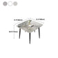 Sintered Stone Dining Table Modern Kitchen Furniture with 4 Metal Legs