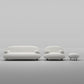 Contemporary 27.5" H White Wool Pillow Top Arm Sofa For Living Room