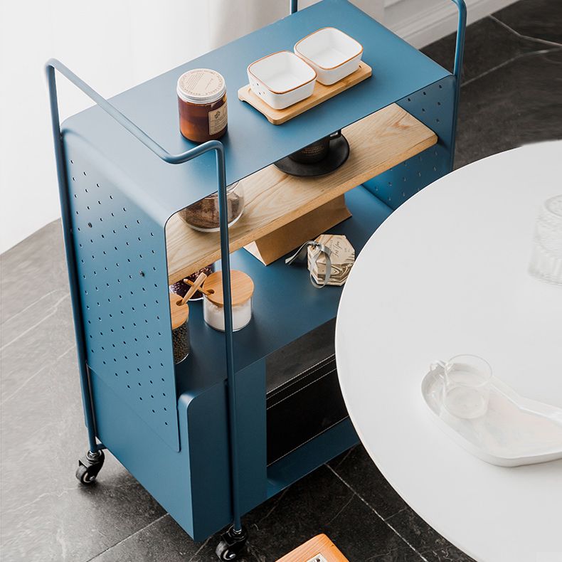 Mesa lateral rectangular de mediados de siglo 36.6 "mesa de esquina de metal de alto