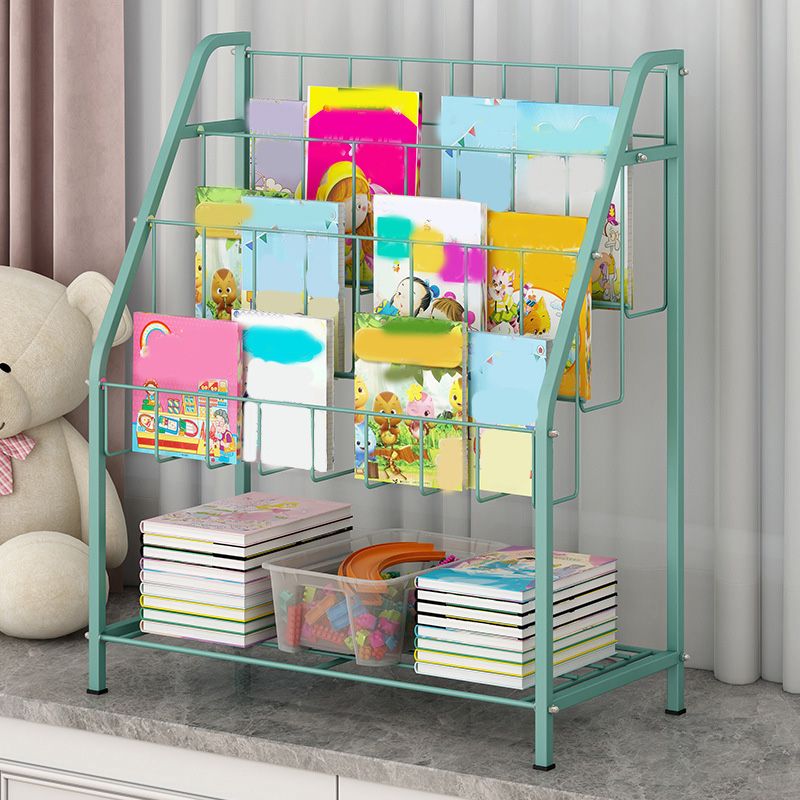 Scandinavian Bookshelf Standard Metal Open Back Bookcase with Shelves Clearhalo 'Bookcases' 'furn' 'furn_bookcases' 'Furniture' 'Office Furniture' 1200x1200_17f7bc0a-95bc-4684-88cb-881a263e1bb1