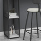 Glam Stone Bar Table Set 1/3 Pieces Rectangle Bar Table with Upholstered Stools Clearhalo 'Bar Furniture' 'furn' 'furn_home_bar_bar_sets' 'Furniture' 'Home Bars & Bar Sets' 'home_bar_bar_sets' 'Kitchen & Dining Furniture' 1200x1200_17faddcc-d428-4387-80ee-ab8fd6797601