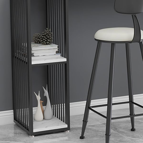 Glam Stone Bar Table Set 1/3 Pieces Rectangle Bar Table with Upholstered Stools Clearhalo 'Bar Furniture' 'furn' 'furn_home_bar_bar_sets' 'Furniture' 'Home Bars & Bar Sets' 'home_bar_bar_sets' 'Kitchen & Dining Furniture' 1200x1200_17faddcc-d428-4387-80ee-ab8fd6797601