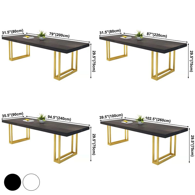Traditional Luxury Rectangle Dining Table Pine Solid Wood Dinner Room Table with Sled Base Clearhalo ' dining_table' 'Dining Tables & Seating' 'Dining Tables' 'furn' 'furn_dining_table' 'Furniture' 'furniture_dining_table' 'Kitchen & Dining Furniture' 'kitchen&dining_furn' 'kitchen' 'kitchen_dining_table' 1200x1200_17fb2f7b-b168-441b-b863-6de8e73af2d0