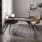 Scrivania in legno ingegnerizzato in stile glam scrivania in metallo per ufficio