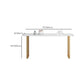 Glam Pub Height Dining Table White and Gold Counter Height Table Clearhalo 'Bar Furniture' 'Bar Tables' 'bar_tables' 'furn' 'furn_bar_tables' 'Furniture' 'Kitchen & Dining Furniture' 1200x1200_17fd3568-acbf-4a78-ba45-41e6a6bc439c