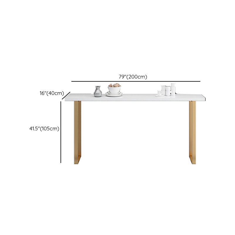Glam Pub Height Dining Table White and Gold Counter Height Table Clearhalo 'Bar Furniture' 'Bar Tables' 'bar_tables' 'furn' 'furn_bar_tables' 'Furniture' 'Kitchen & Dining Furniture' 1200x1200_17fd3568-acbf-4a78-ba45-41e6a6bc439c