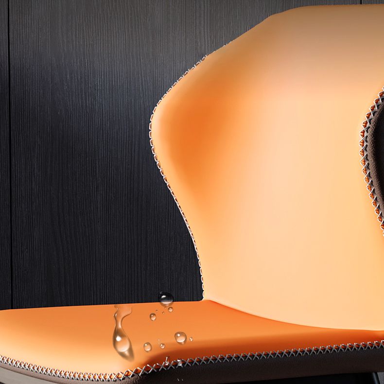 Contemporary Style Metal Dining Chair Dining Wingback Armless Side Chair for Kitchen Clearhalo ' kitchen&dining_furn' 'Dining Chairs' 'Dining Tables & Seating' 'dining_chair' 'furn' 'furn_dining_chair' 'Furniture' 'furniture_dining_chair' 'Kitchen & Dining Furniture' 'kitchen' 1200x1200_17fd4979-6c45-47b2-abdc-0971caec7d9f