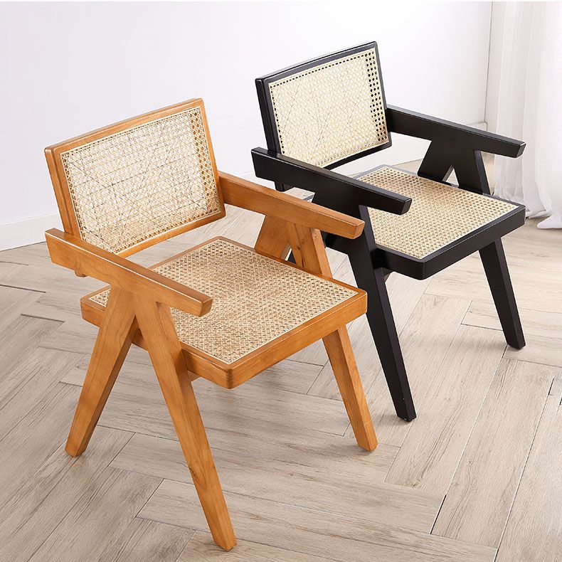 Contemporary Style Dining Chair Kitchen Wood Arm Single Chair for Home Clearhalo ' kitchen&dining_furn' 'Dining Chairs' 'Dining Tables & Seating' 'dining_chair' 'furn' 'furn_dining_chair' 'Furniture' 'furniture_dining_chair' 'Kitchen & Dining Furniture' 'kitchen' 1200x1200_18003035-5c9b-4943-81c3-a629ce764ac2