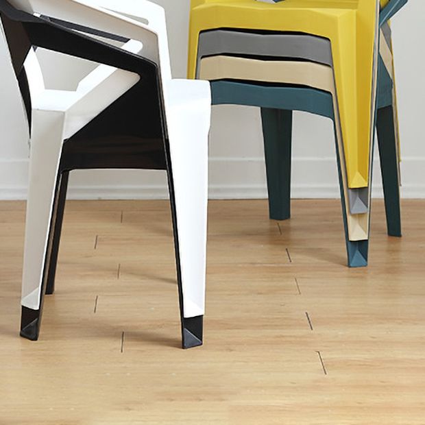 Modern Plastic Dining Arm Chairs Open Back Stacking Dining Armchairs Clearhalo ' kitchen&dining_furn' 'Dining Chairs' 'Dining Tables & Seating' 'dining_chair' 'furn' 'furn_dining_chair' 'Furniture' 'furniture_dining_chair' 'Kitchen & Dining Furniture' 'kitchen' 1200x1200_1800b17b-445a-4cbf-a403-8d16123c2a6b