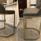 Glam Faux Leather Counter Height Stool Metal Bar Stool Bar Stool with Footrest Clearhalo 'Bar Furniture' 'Bar Stools' 'bar_stools' 'furn' 'furn_bar_stools' 'Furniture' 'Kitchen & Dining Furniture' 1200x1200_1802f382-1ac8-43de-9469-1eb2e305761d