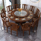 Solid Wood Pedestal Dining Table Tradition Turntable Kitchen Table