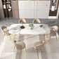 Nordic Glam Sintered Stone Round Table Set 1/4/5/7 Pieces Dining Set