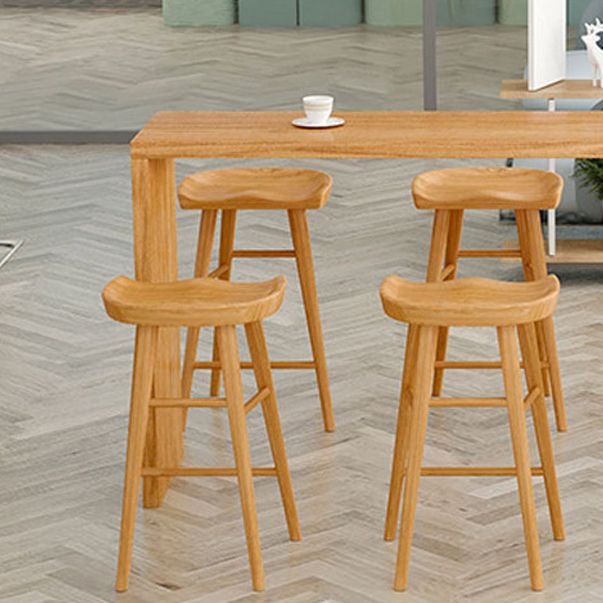 Modern Rectangle Bar Dining Table Double Pedestal Wood Bar Height Table in Brown Clearhalo 'Bar Furniture' 'Bar Tables' 'bar_tables' 'furn' 'furn_bar_tables' 'Furniture' 'furniture_bar_tables' 'Kitchen & Dining Furniture' 'kitchen&dining_furn' 'kitchen' 1200x1200_1804df9b-2894-4ce1-9775-f6101b021f29