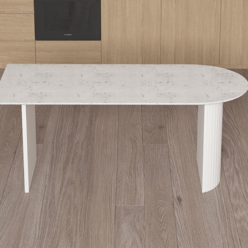 Contemporary Sintered Stone Dining Table Metal Base Dining Table for Home Use