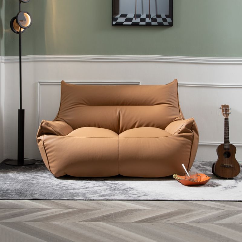 Modern Faux Leather Pillow Top Arm Sofa Sewn Pillow Back Sofa for Apartment Clearhalo 'furn' 'furn_sofas' 'Furniture' 'furniture_sofas' 'kitchen' 'kitchen_sofas' 'Living Room Furniture' 'Sofa' 'sofas' 1200x1200_180721e8-7b24-4d1d-856c-ded2df76b4de