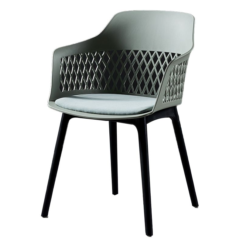 Contemporary Metal Indoor-Outdoor Room Armchair Open Back Chair Clearhalo ' kitchen&dining_furn' 'Dining Chairs' 'Dining Tables & Seating' 'dining_chair' 'furn' 'furn_dining_chair' 'Furniture' 'furniture_dining_chair' 'Kitchen & Dining Furniture' 'kitchen' 1200x1200_180738df-cc64-48b2-8b79-c66f395c8f4d